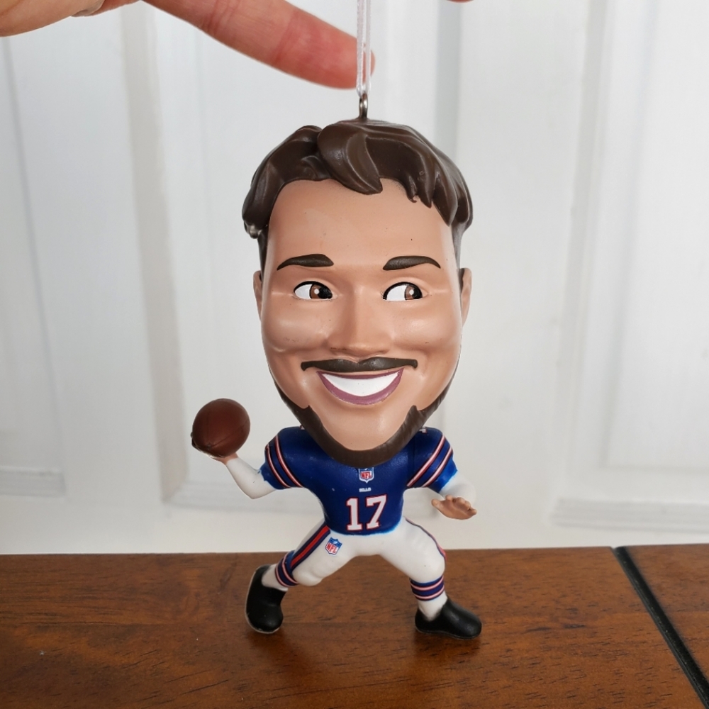 NIB 2022 Hallmark/ Josh Allen "Bouncing Buddy" Bobblehead Ornament - Picture 6 of 14